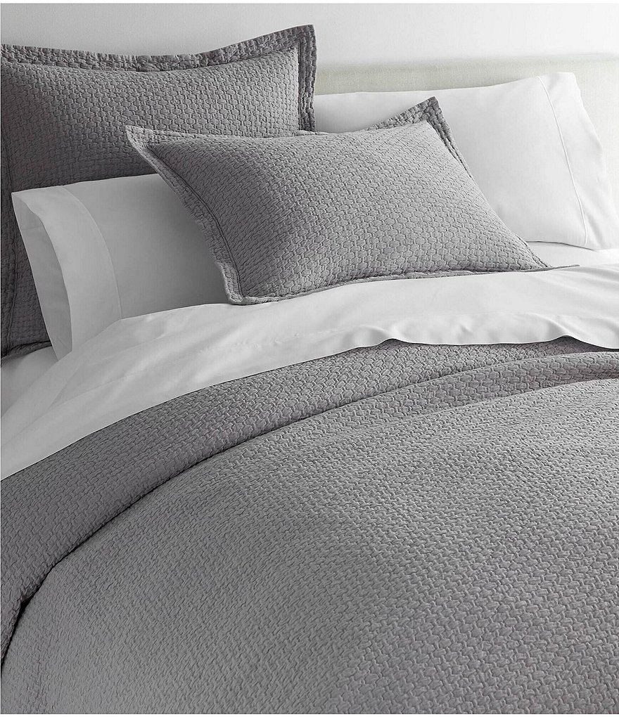 Decorative Pillows in Basketry Dove Gray Basket Weave Matelasse - Smal –  Carolina Linens