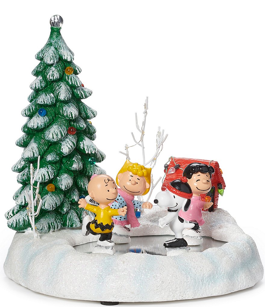 Peanuts by Roman LED Musical Skating Pond Figurine | Dillard's