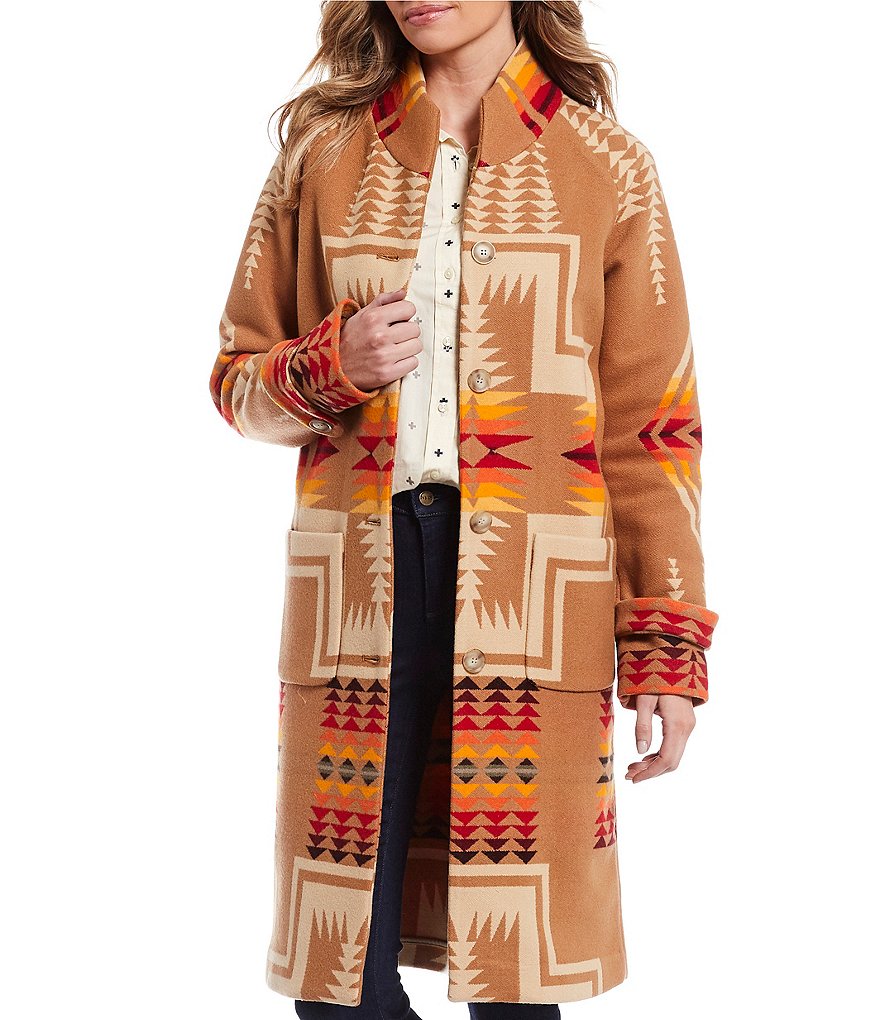 Pendleton Harding Jacquard Wool Blend 1930's Archive Coat | Dillard's