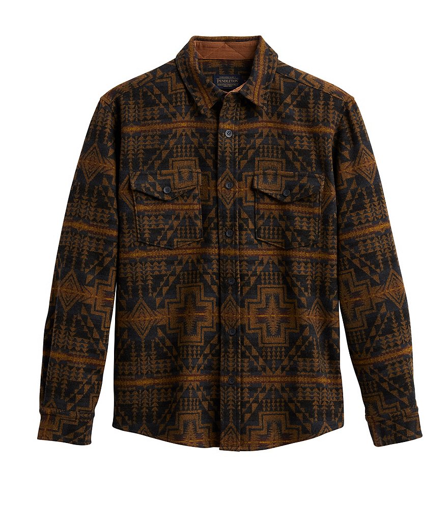 Pendleton La Pine Slate Long Sleeve Woven Overshirt | Dillard's