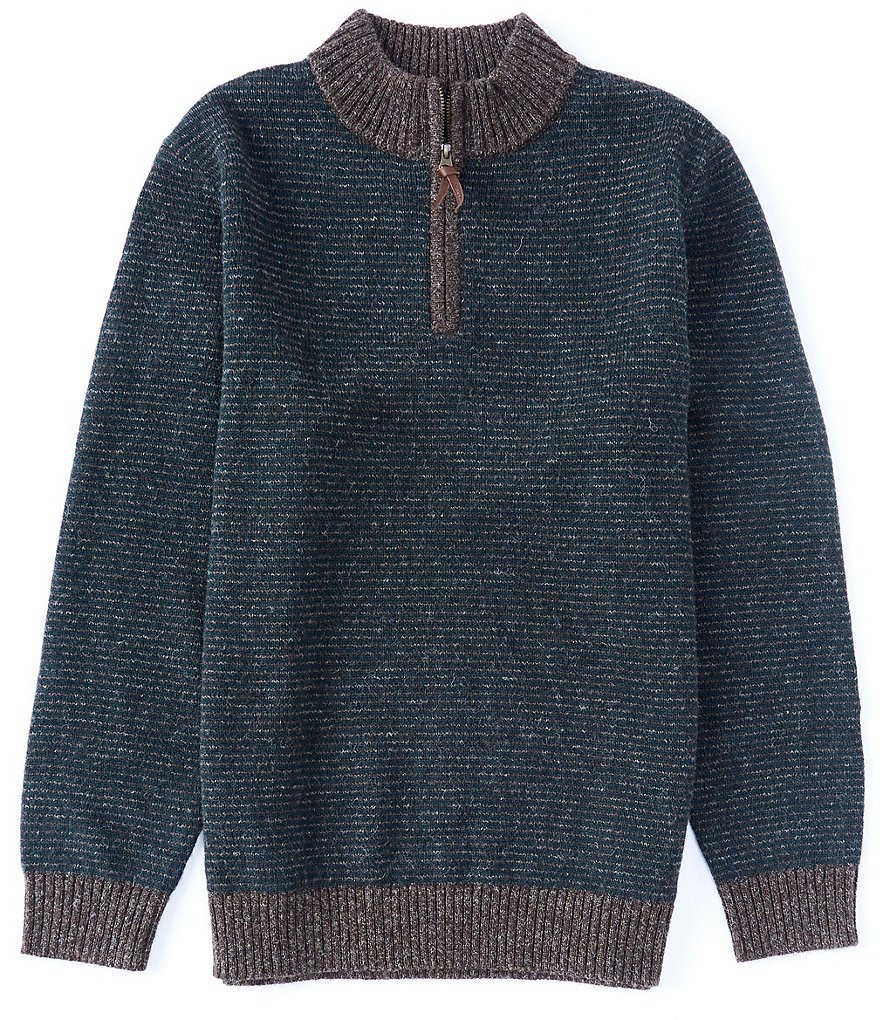 Pendleton Shetland Wool Micro Fleece Quarter Zip Sweater Dillards