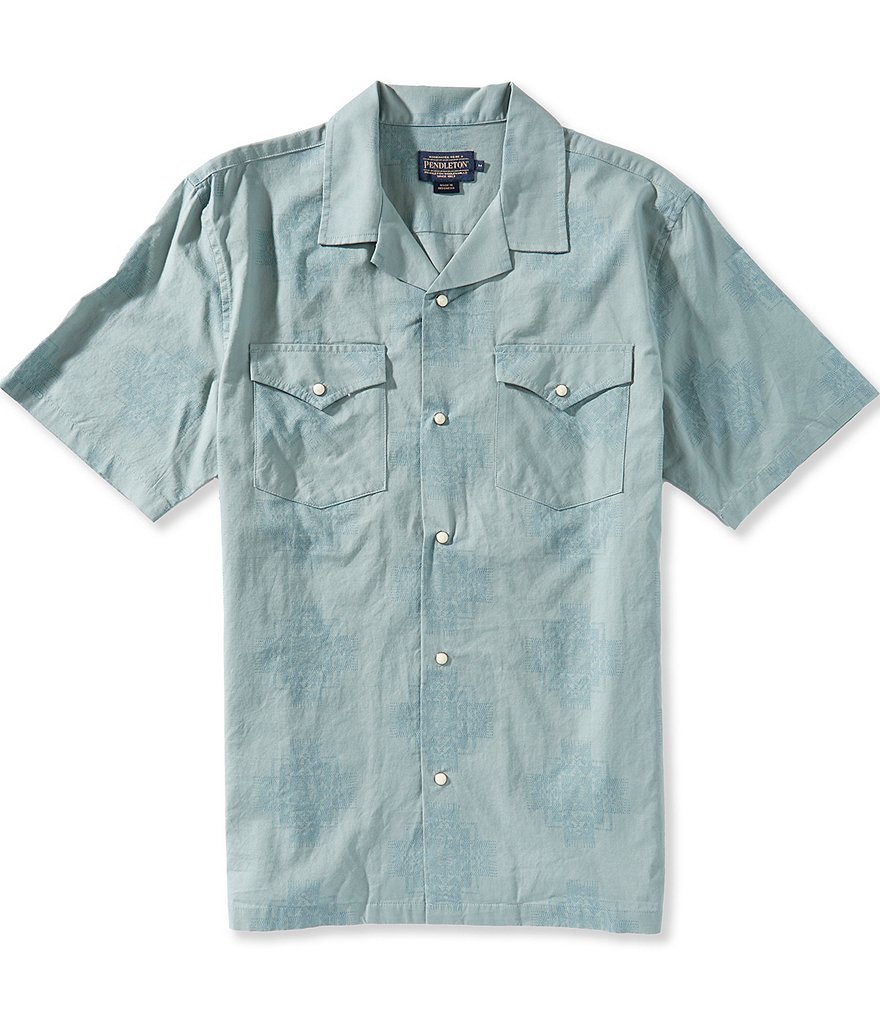 Pendleton Western Aloha Printed Short Sleeve Woven Camp Shirt