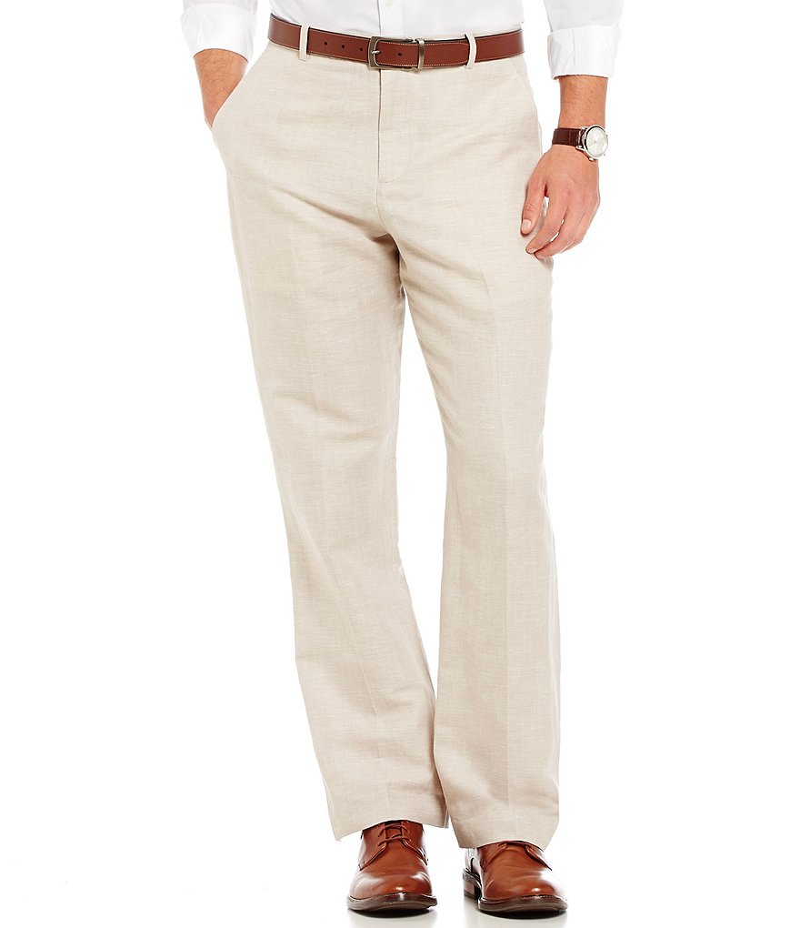 Perry Ellis Big & Tall Regular-Fit Flat-Front Herringbone Pants | Dillards