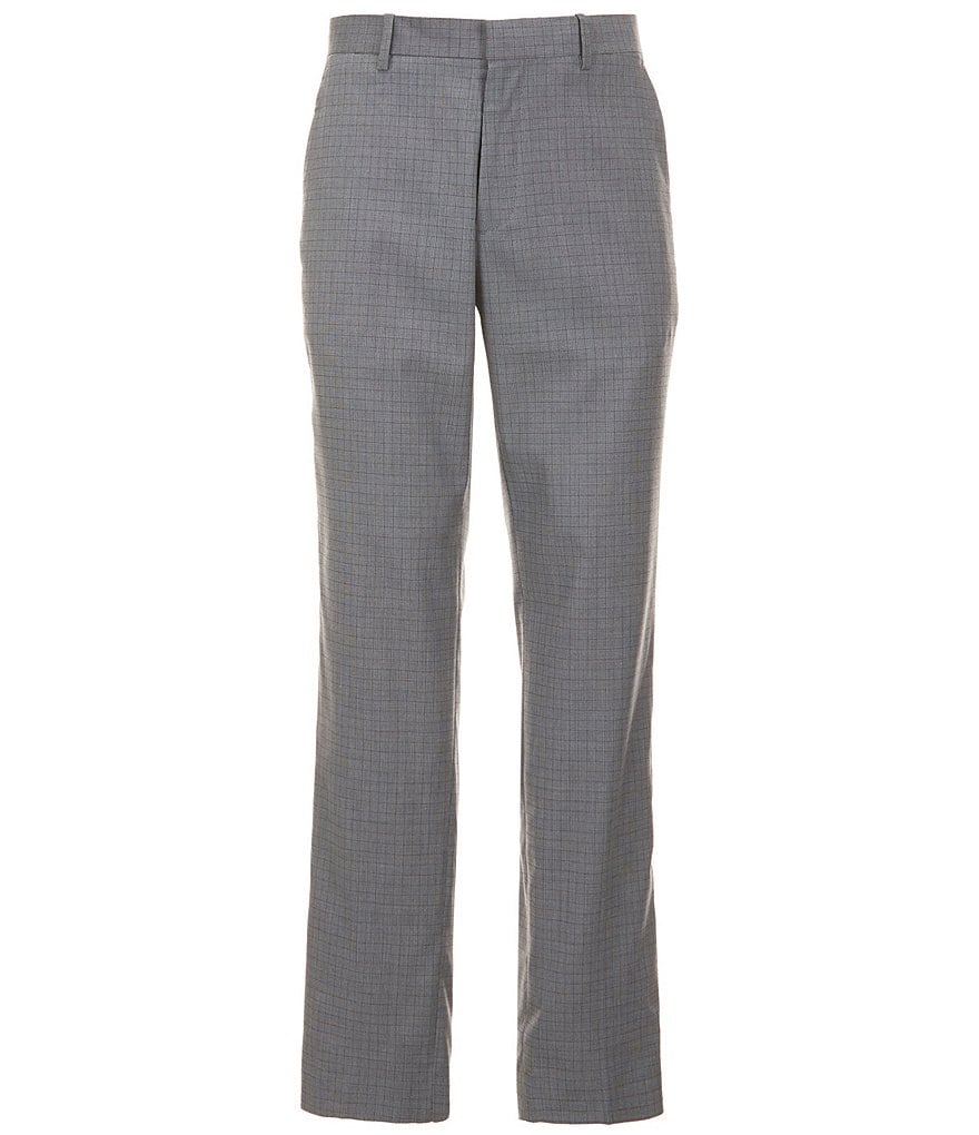 Perry Ellis Slim Fit Mini Plaid Dress Pants