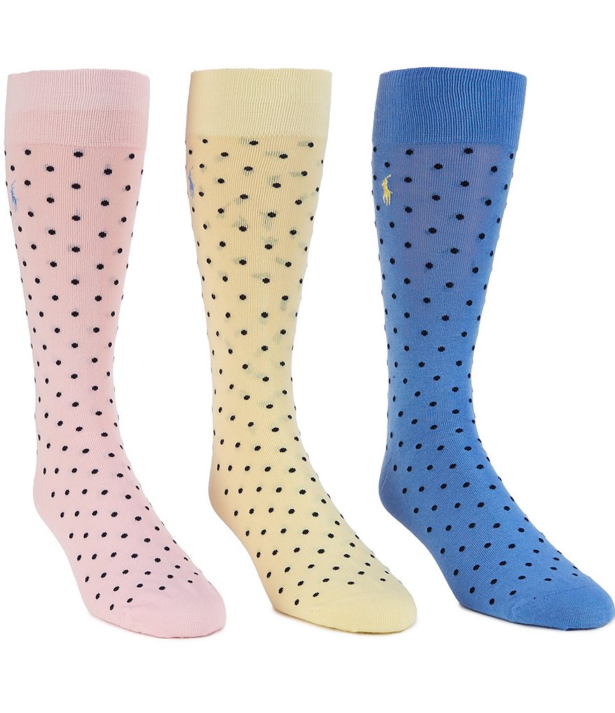 Polo Ralph Lauren Classic Dot Dress Socks 3-Pack