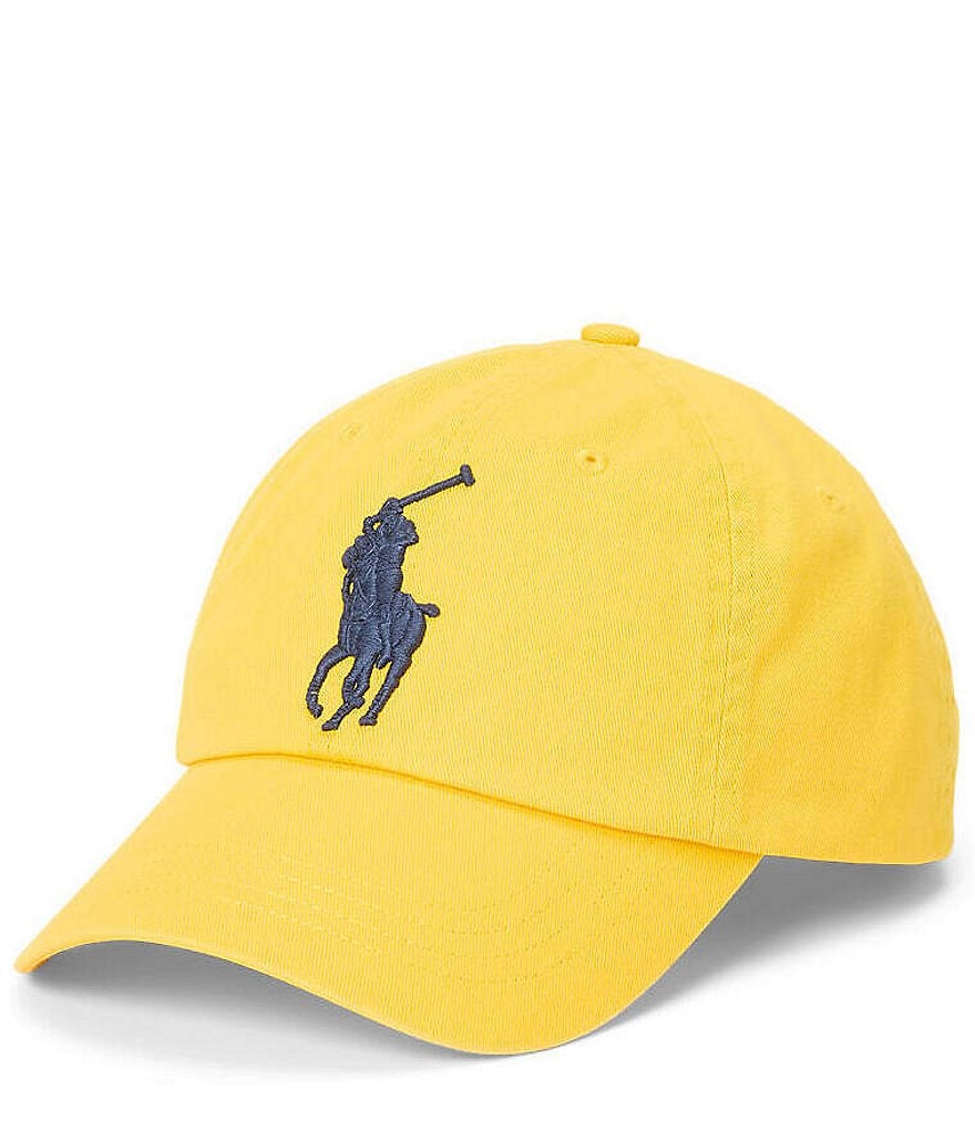 Vintage discount POLO RALPH LAUREN Navy Yellow Big Pony #3 MCMLXVII Cap