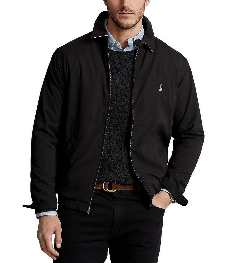 Polo Ralph Lauren Men's Big & Tall Microfiber Full-Zip Waist-Length Jacket