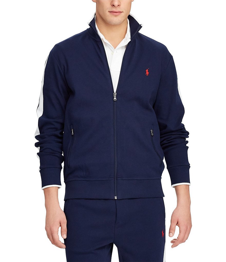 Polo Ralph Lauren Track Jacket Mens 3XB Black Full Zip Long Sleeve