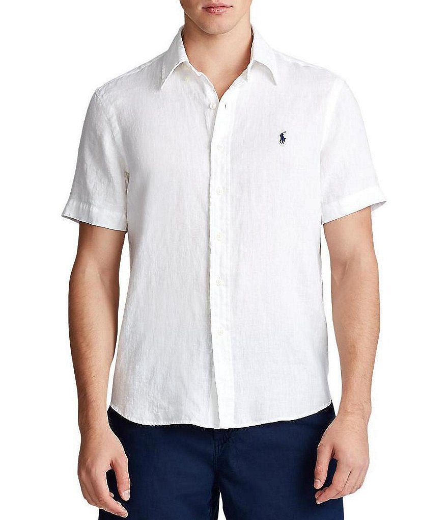 Polo Ralph Lauren Big & Tall Linen Short-Sleeve Woven Shirt | Dillard's