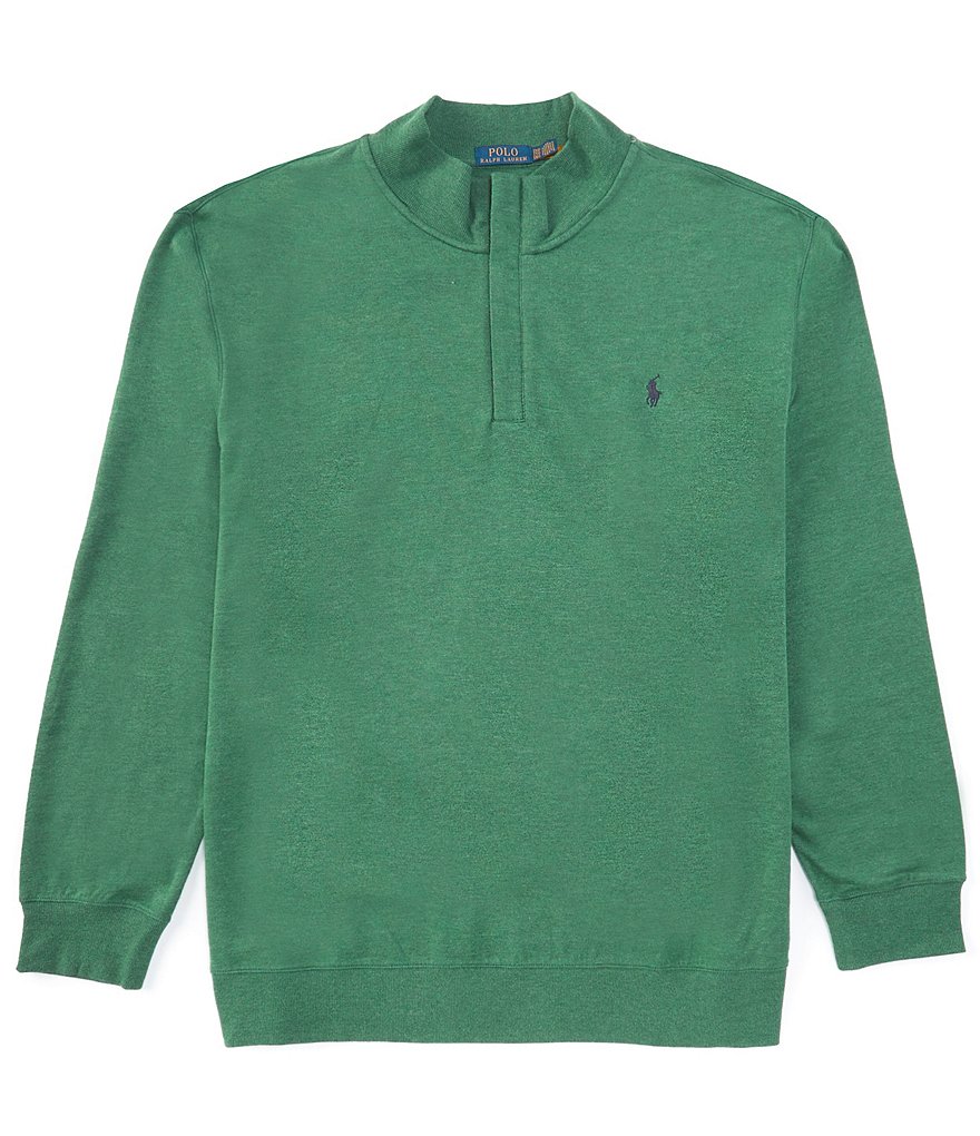 Polo Ralph Lauren high quality Mens Big & Tall Long Sleeve Jersey Quarter-Zip Pullo Polo 3XB