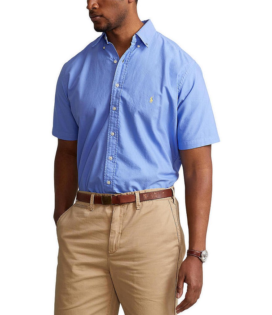 Polo Ralph Lauren Big & Tall Short-Sleeve Oxford Woven Shirt | Dillard's