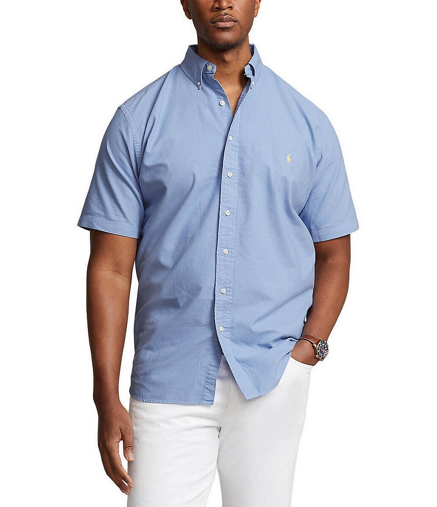 POLO RALPH LAUREN Polo Shirt Men's Big and Tall Pique Cotton Polo Shirt (3XB,  HarborBlue) at  Men's Clothing store
