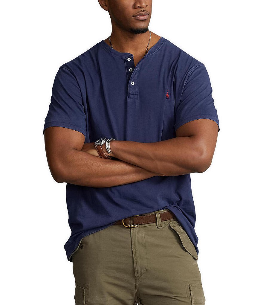 Polo Ralph Lauren Big & Tall Slub Jersey Short-Sleeve Henley | Dillard's