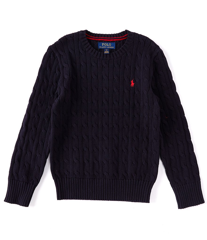 Polo Ralph Lauren Big Boys 8-20 Long Sleeve Cable Knit Sweater | Dillard's