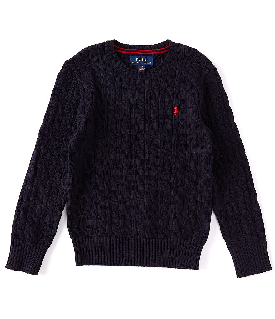 Polo Ralph Lauren Big Boys 8-20 Long Sleeve Cable Knit Sweater