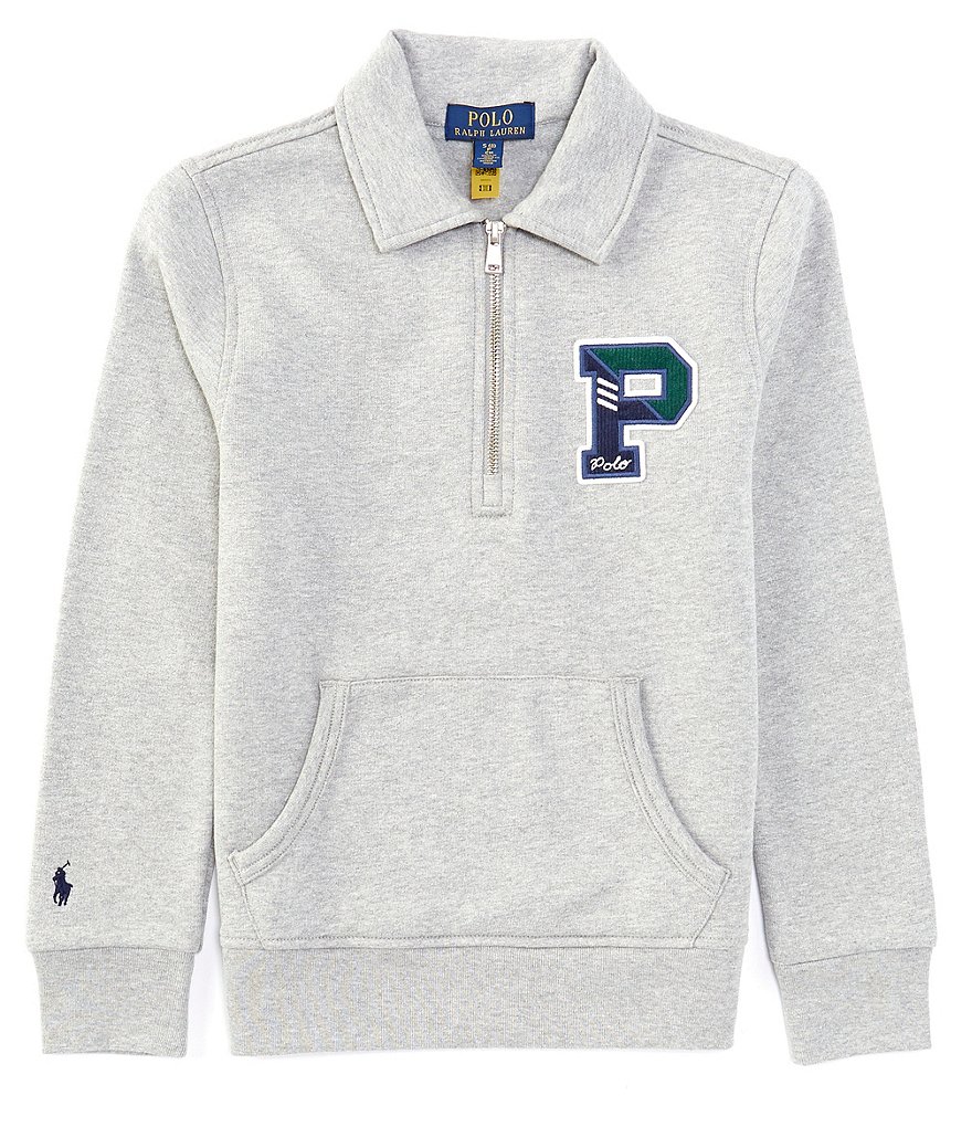 NWT Polo Ralph Lauren Brushed Fleece shops Letterman Sweatshirt