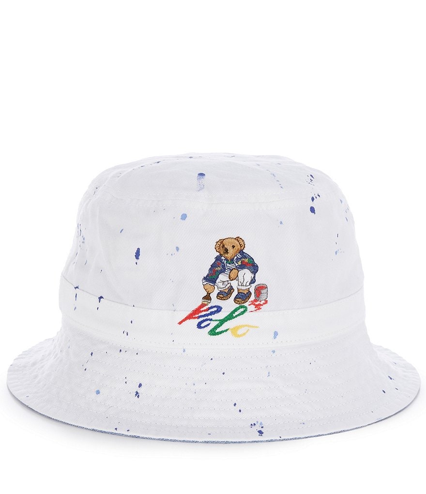 Polo Ralph Lauren Big Boys 8-20 Paint Splatter Polo Bear Bucket Hat ...