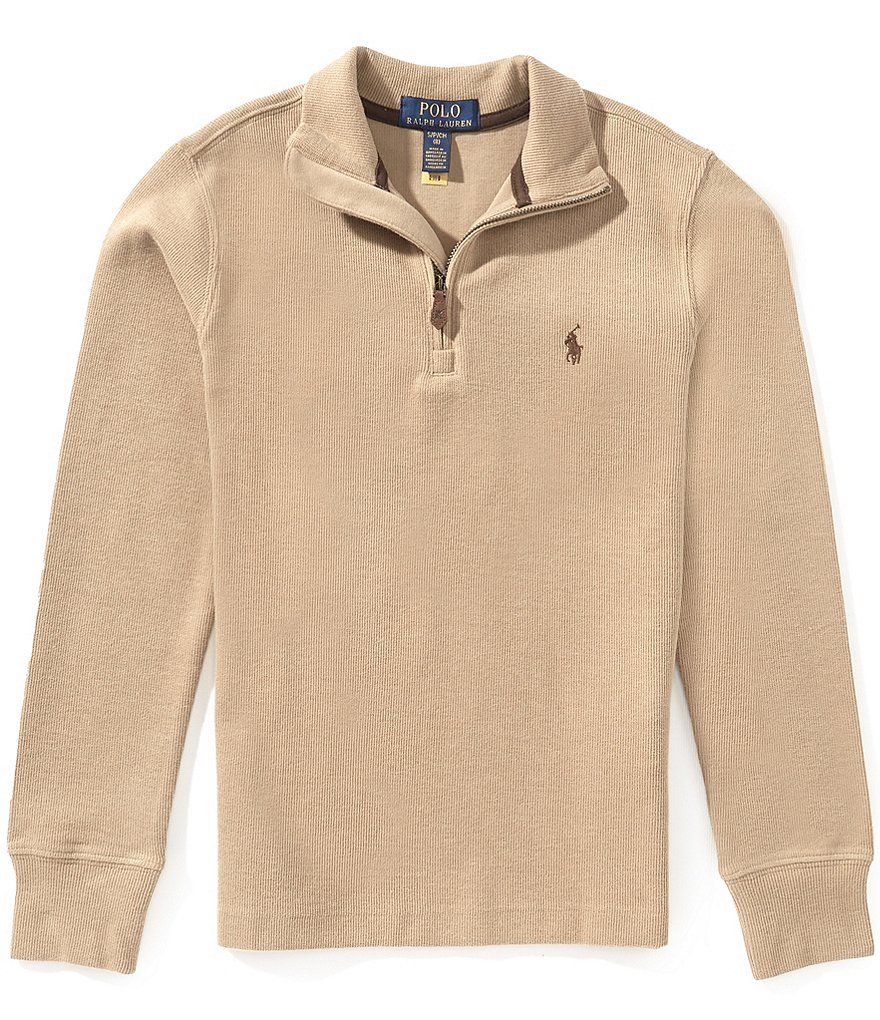 Polo Ralph Lauren Big Boys Long Sleeve Estate Rib Quarter Zip