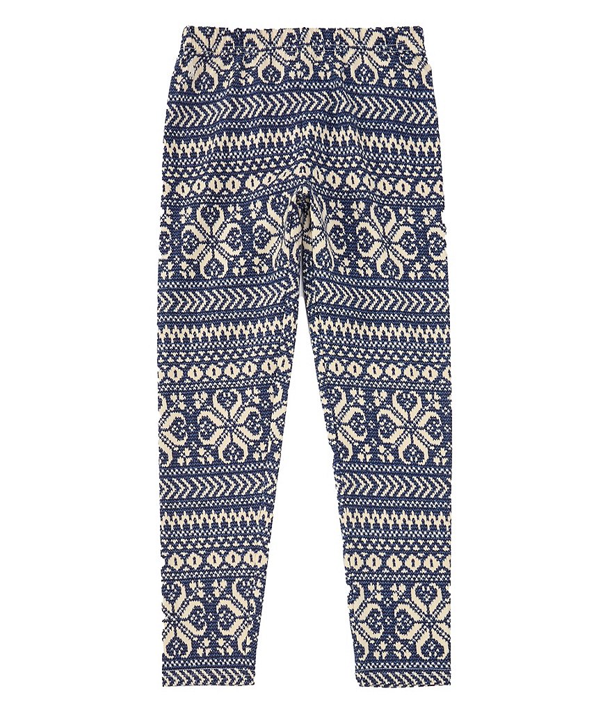 Polo Ralph Lauren Big Girls 7-16 Fair Isle Stretch Jersey Leggings