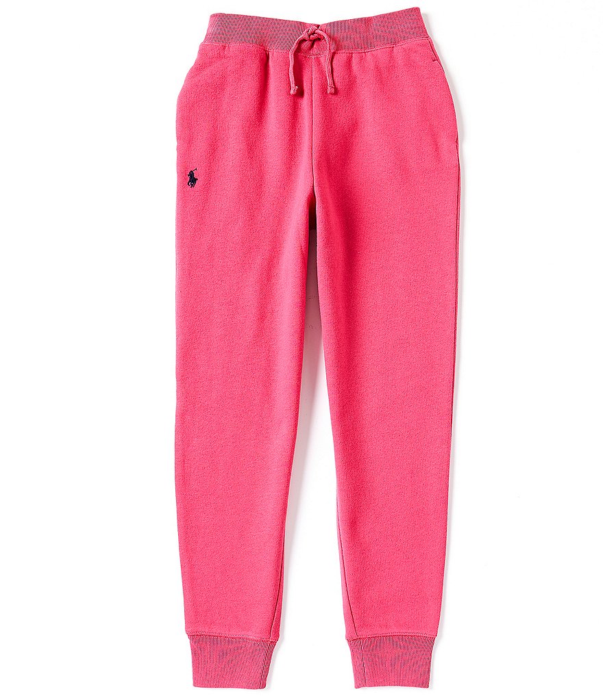 Polo Ralph Lauren Women's Pink Pony Fleece Sweatpants - Macy's
