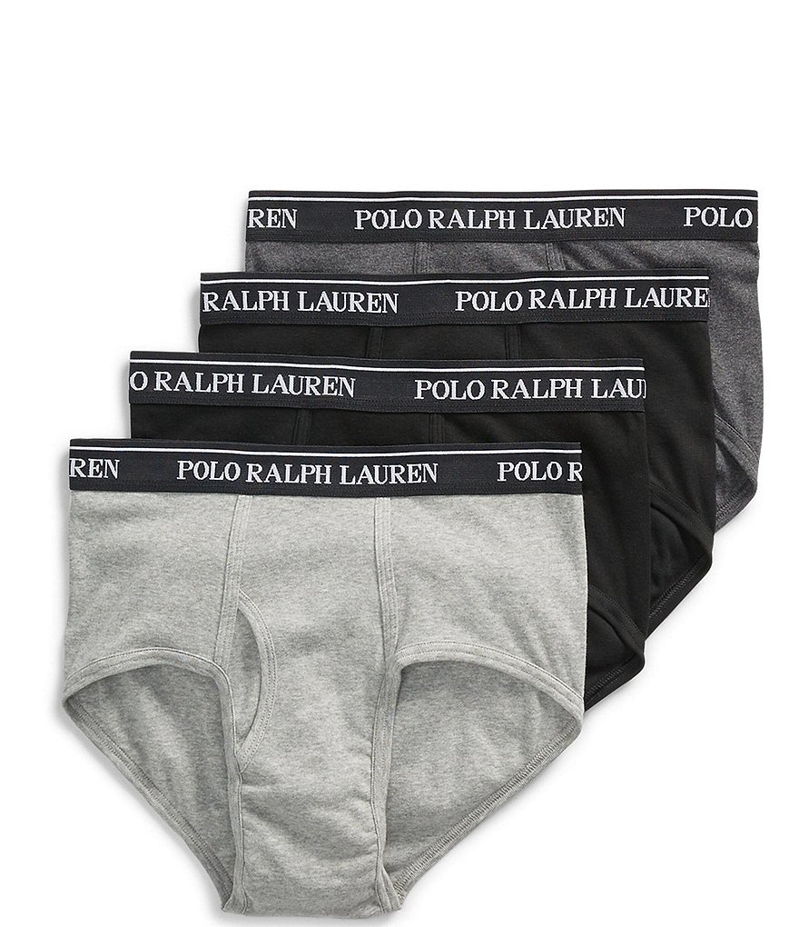 Polo Ralph Lauren Classic Cotton Mid-Rise Briefs 4-Pack | Dillard's