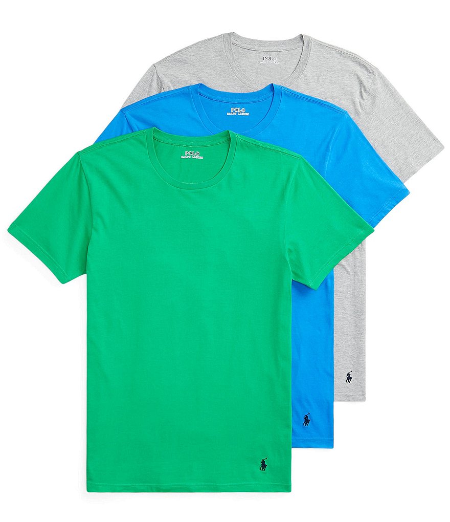 Polo Ralph Lauren Classic Fit Assorted Crew Neck T-Shirt 3-Pack | Dillard's