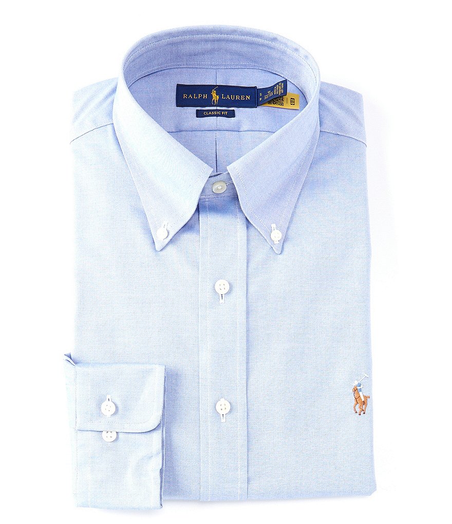 Polo Ralph Lauren Classic-Fit Button Down Collar Solid Dress Shirt ...