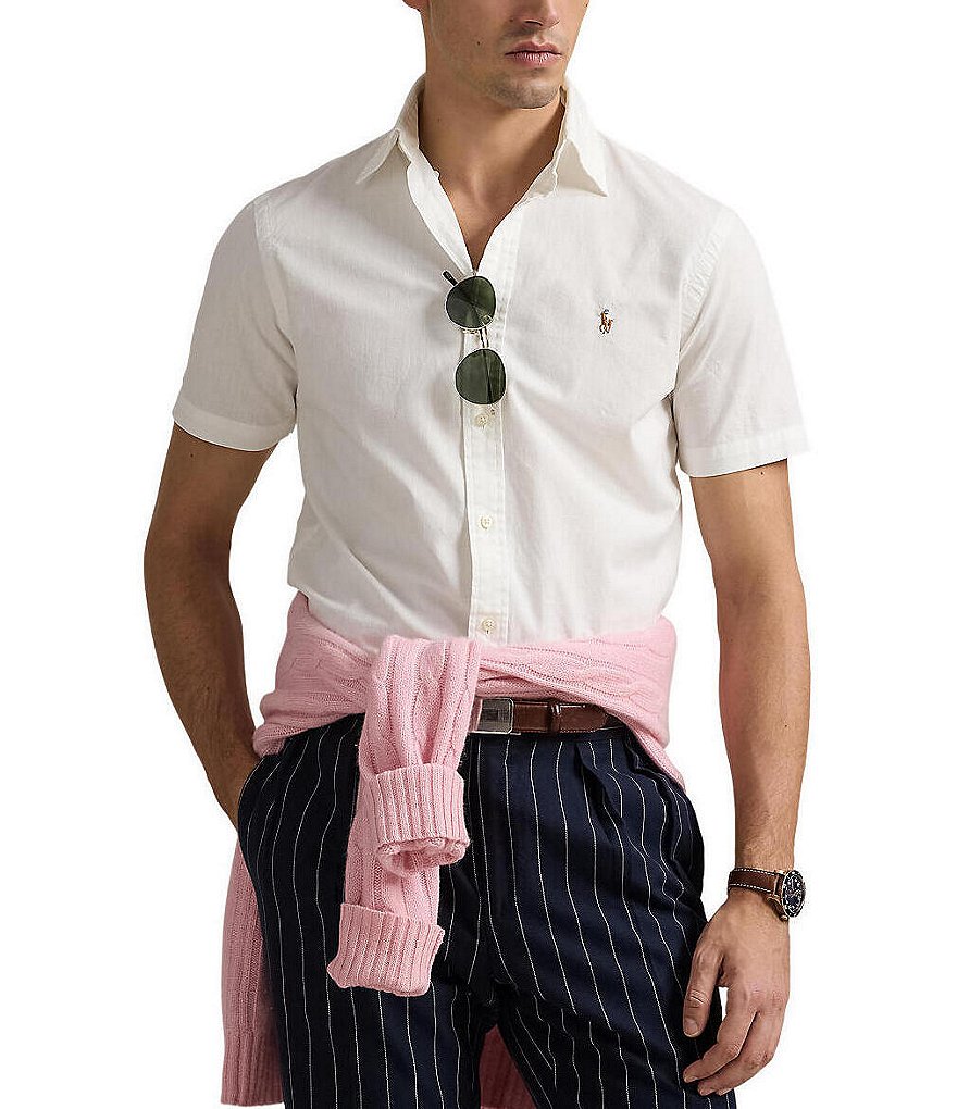 ♡ 0206 Polo Ralph Lauren Classic-Fit Chambray Short-Sleeve Woven