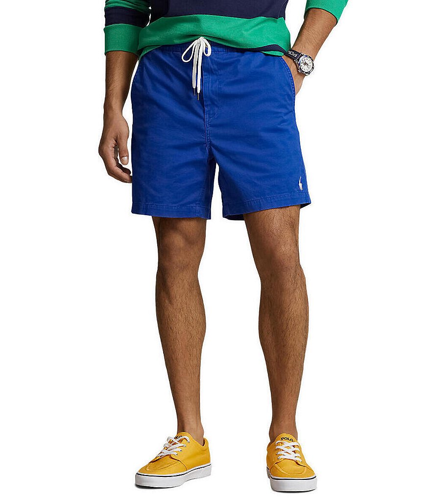 Polo Ralph Lauren Classic-Fit Flat-Front Stretch Prepster 6#double; Inseam  Chino Shorts