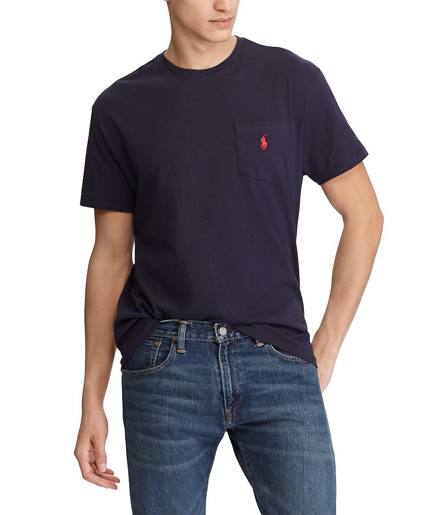 Polo Ralph Lauren Classic-Fit Jersey Short-Sleeve Pocket Tee | Dillard's