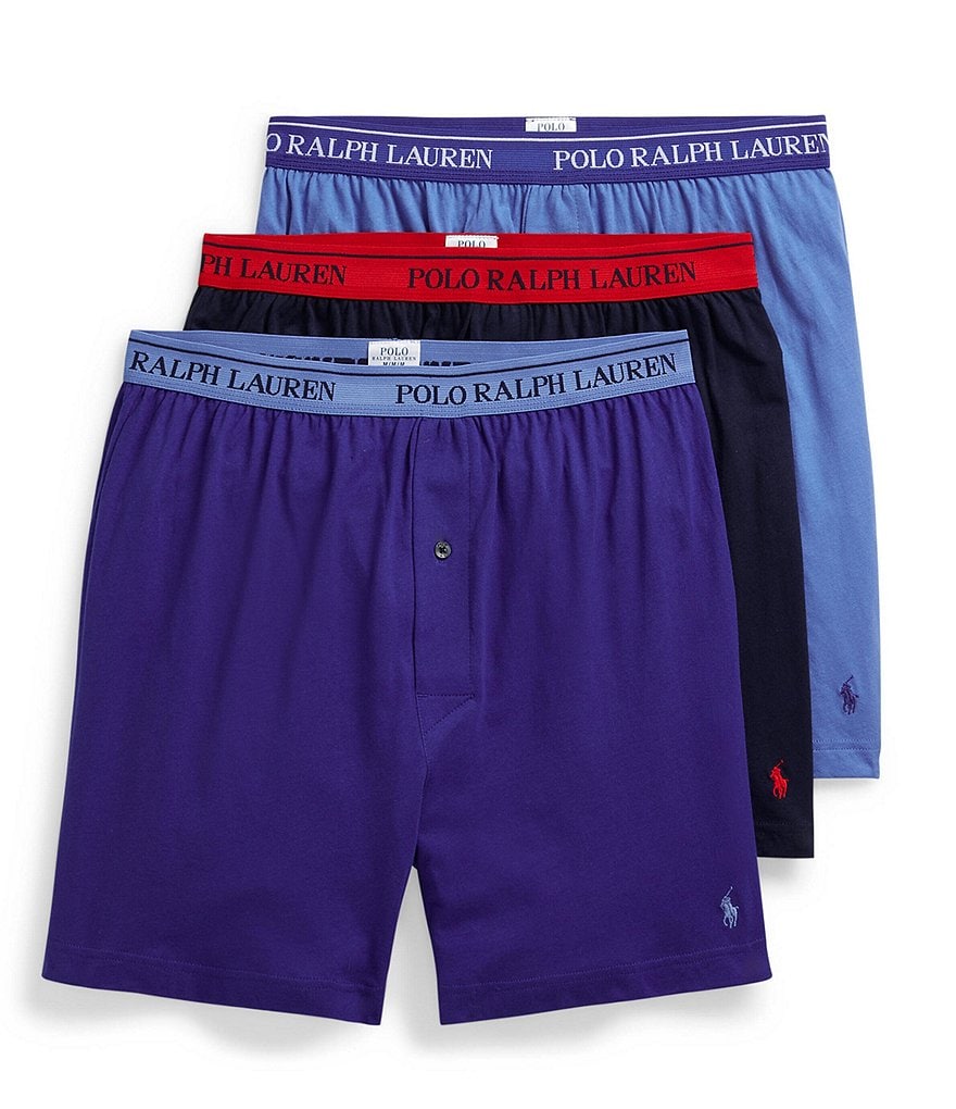 Polo Ralph Lauren Classic Fit Knit Jersey Cotton Boxer 3-Pack | Dillard's