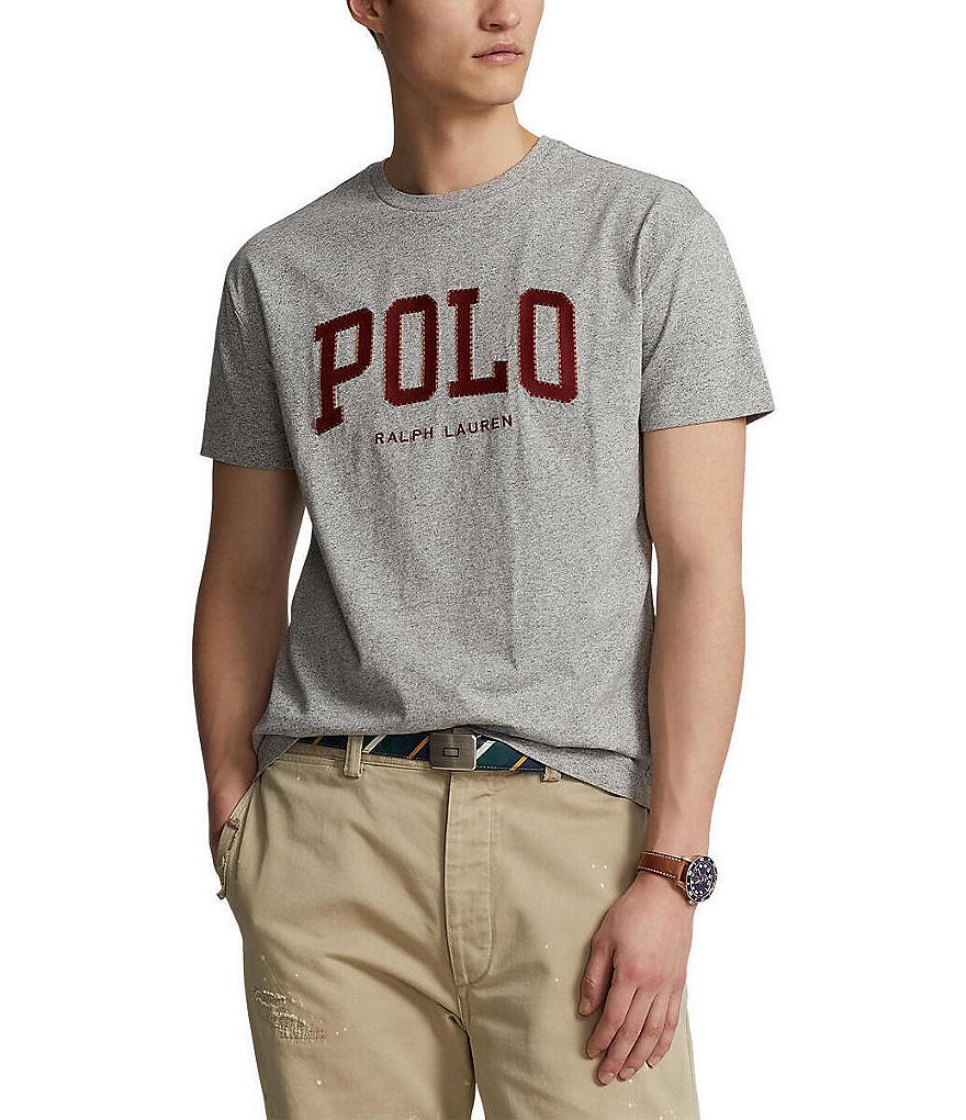 Polo Ralph Lauren Classic-Fit Color Block Logo Print Short-Sleeve Tee