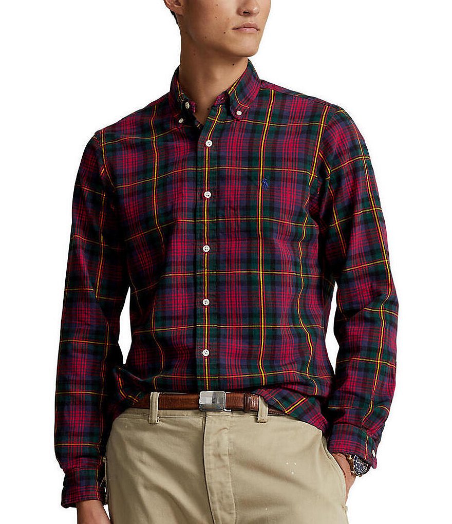 Polo Ralph Lauren Classic-Fit Multi Plaid Oxford Long Sleeve Woven ...