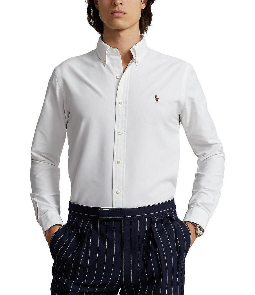 Polo Ralph Lauren Long Sleeve Performance Oxford Sport Shirt - Westport Big  & Tall