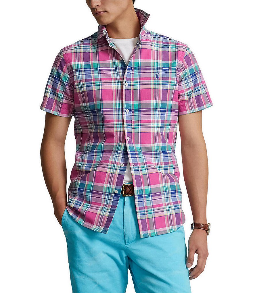 Arne Omtrek ijsje Polo Ralph Lauren Classic-Fit Plaid Oxford Short-Sleeve Woven Shirt |  Dillard's