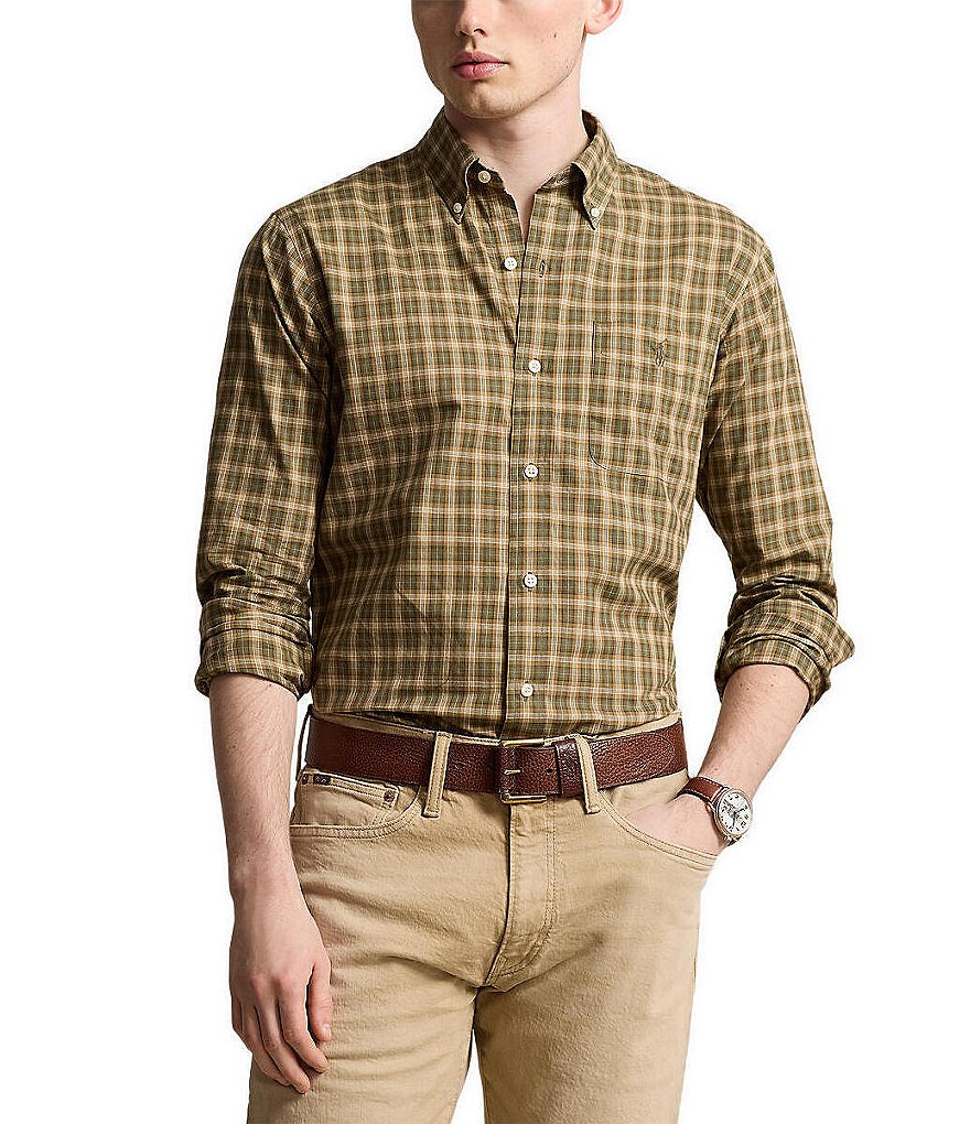 Polo Ralph Lauren Classic Fit Medium Plaid Oxford Long