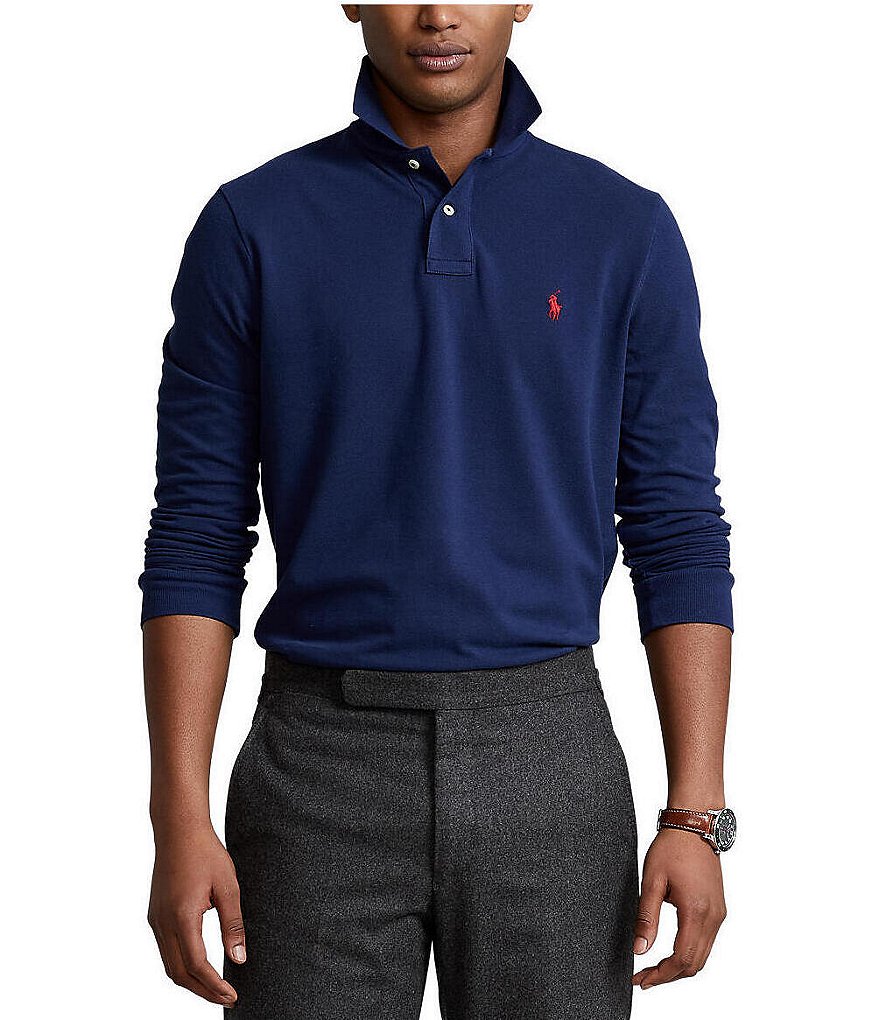 Polo Ralph Lauren Classic Fit Mesh Long Sleeve Polo Shirt