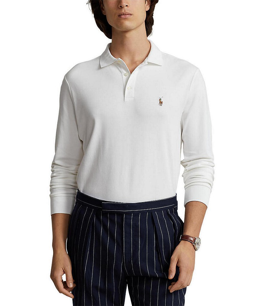Polo Ralph Lauren White Cotton Long Sleeve Polo Shirt