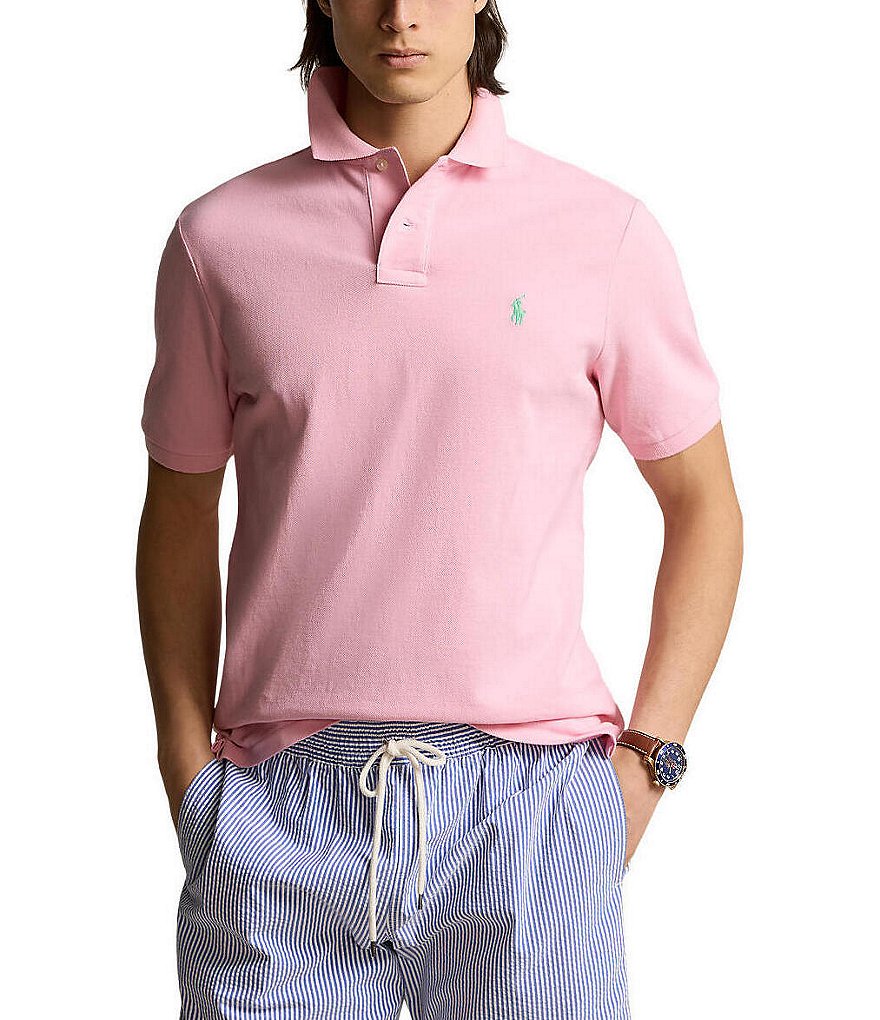 Polo Ralph Lauren Men's Classic-Fit Mesh Polo - Garden Pink - Size L