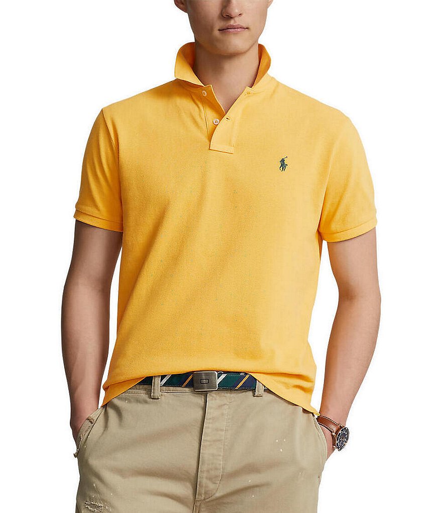 beddengoed Mart dialect Polo Ralph Lauren Classic-Fit Solid Cotton Mesh Polo Shirt | Dillard's