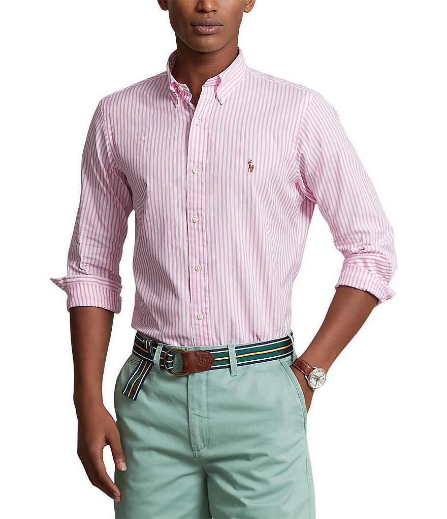inleveren investering Over instelling Polo Ralph Lauren Classic-Fit Striped Stretch Long-Sleeve Woven Shirt |  Dillard's