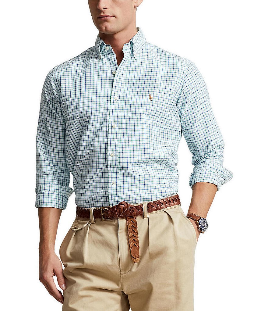 Polo Ralph Lauren Classic Fit Tattersall Performance Long Sleeve Woven Shirt