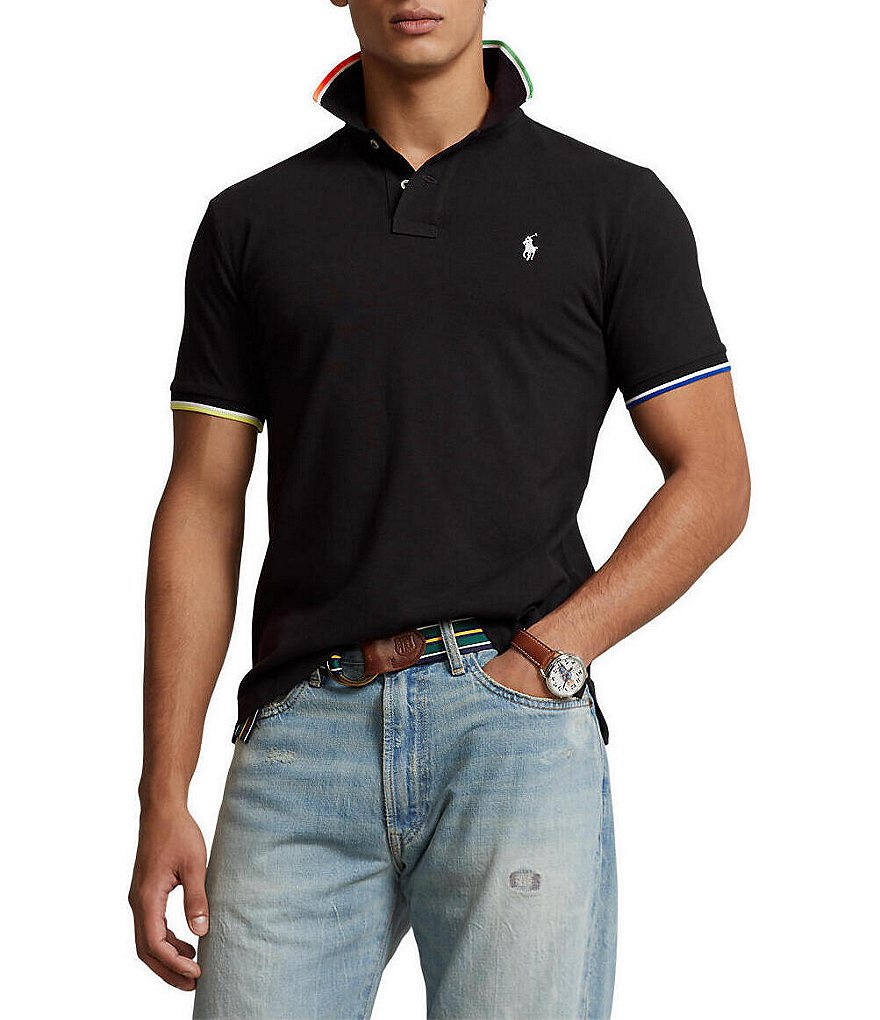 Polo Ralph Lauren Classic Fit Tipped Collar Mesh Short Sleeve Polo