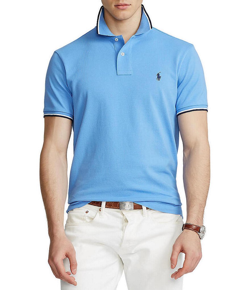 Polo Lauren Classic-Fit Tipped Mesh Short-Sleeve Polo Shirt | Dillard's