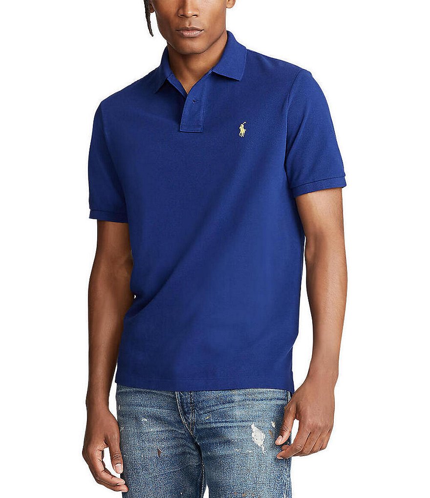 Memoriseren leveren Advertentie Polo Ralph Lauren Custom-Slim Fit Solid Mesh Polo Shirt | Dillard's