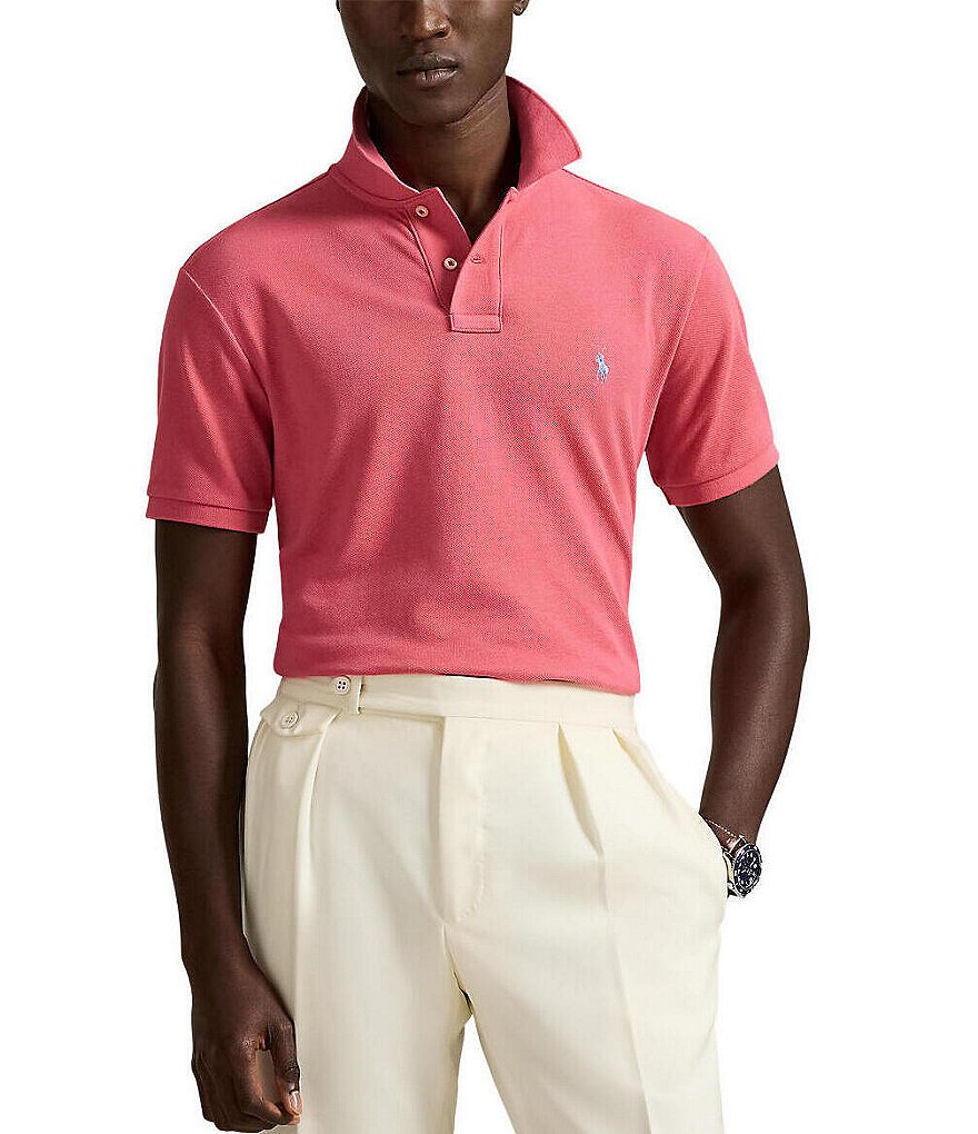 Polo Ralph Lauren Custom Slim Fit Solid Mesh Polo Shirt | Dillard's