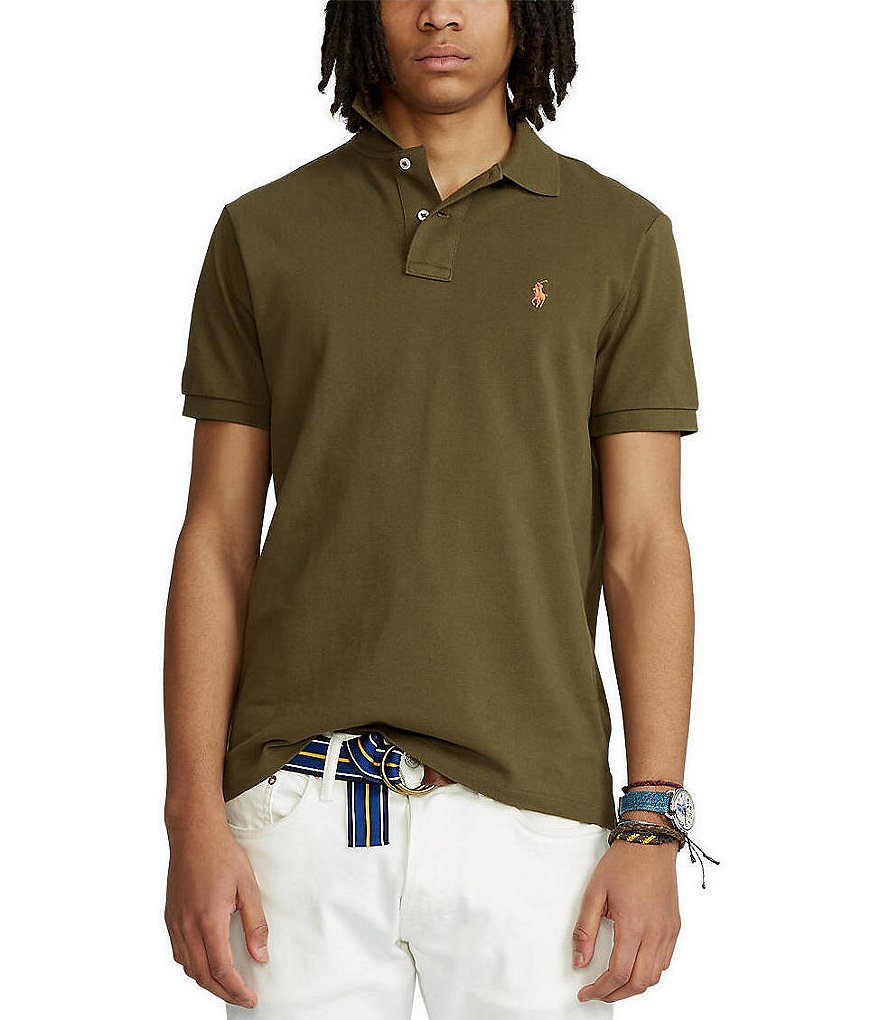 ergens lus overspringen Polo Ralph Lauren Custom-Slim Fit Solid Mesh Polo Shirt | Dillard's
