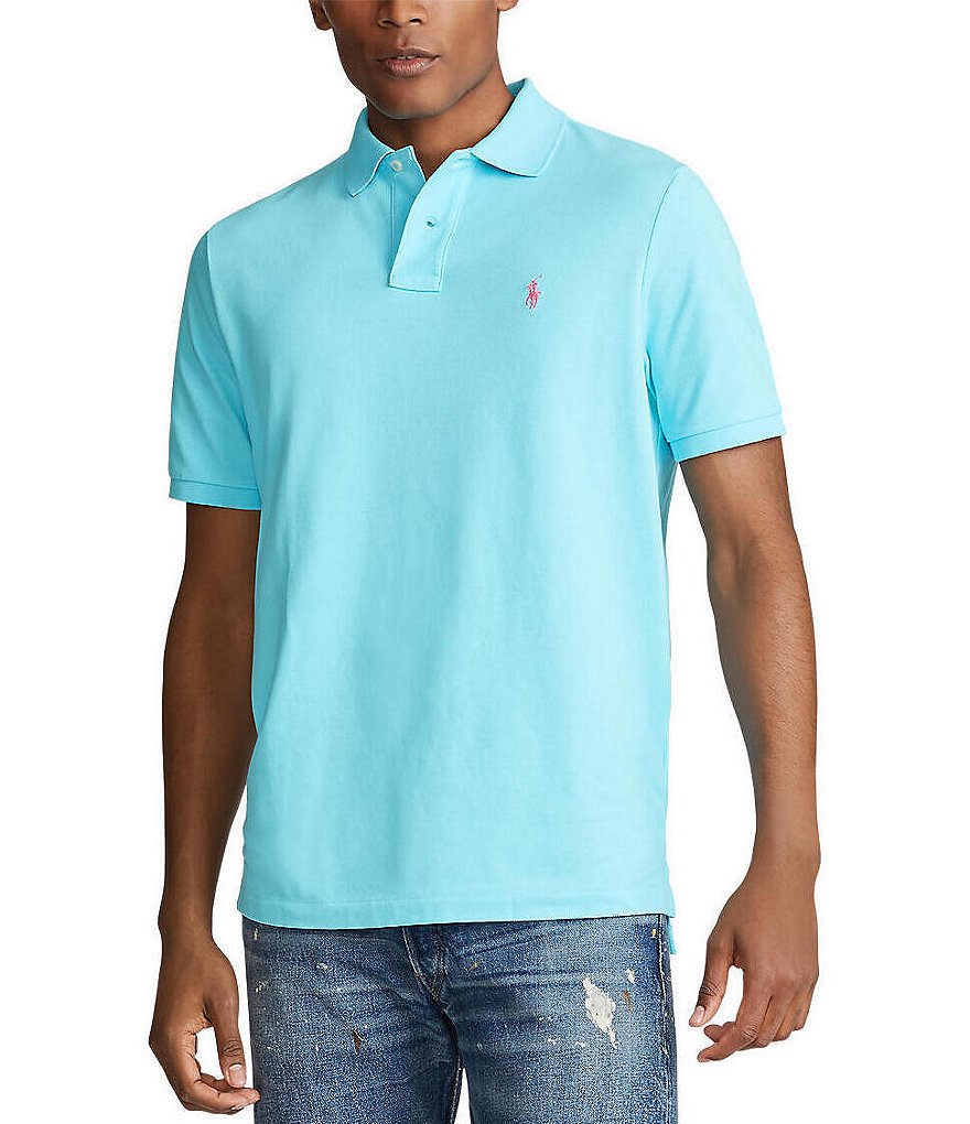Polo Ralph Lauren Custom-Slim Fit Solid Mesh Polo Shirt | Dillard's