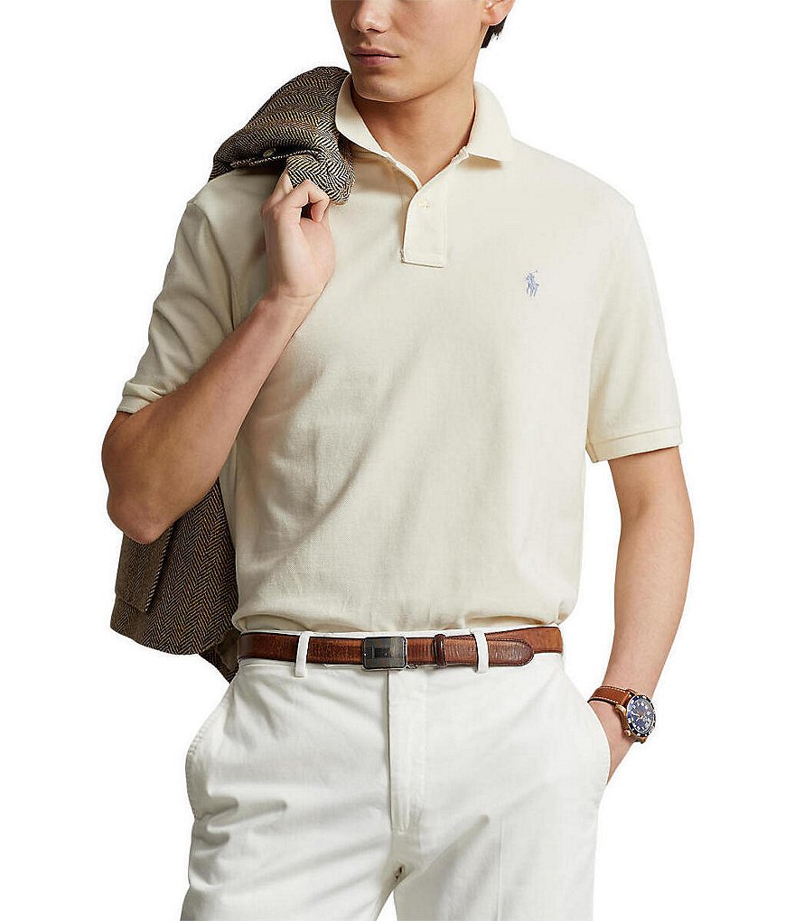 Polo Ralph Lauren Custom-Slim Fit Solid Mesh Polo Shirt