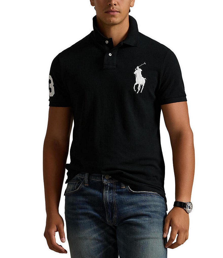 Polo Ralph Lauren Custom Slim-Fit Big Pony Mesh Short-Sleeve Polo cheapest Shirt